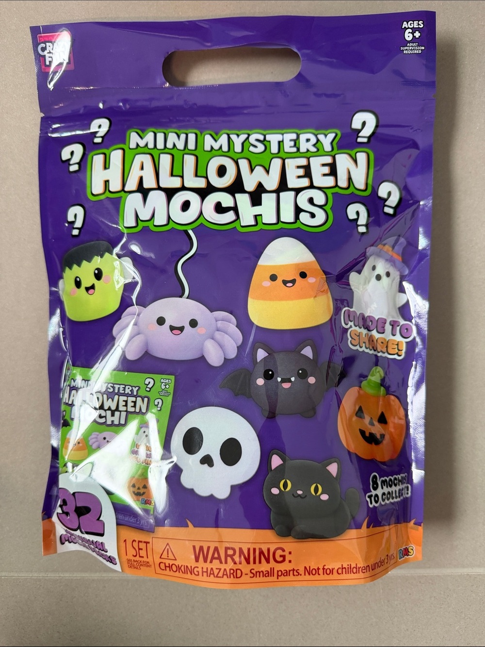 Mini Mystery Halloween Mochis Kids Costume Plush Pack - Purple